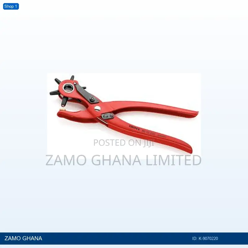 Revolving Punch Plier 220mm 2-2.5-3-3.5-4-5mm All Red - K-