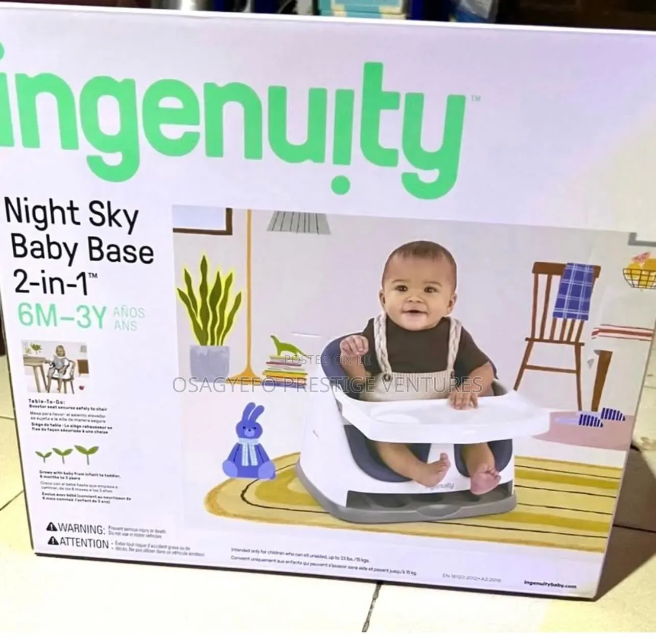 Ingenuity Night Sky Baby Base 2-in-1