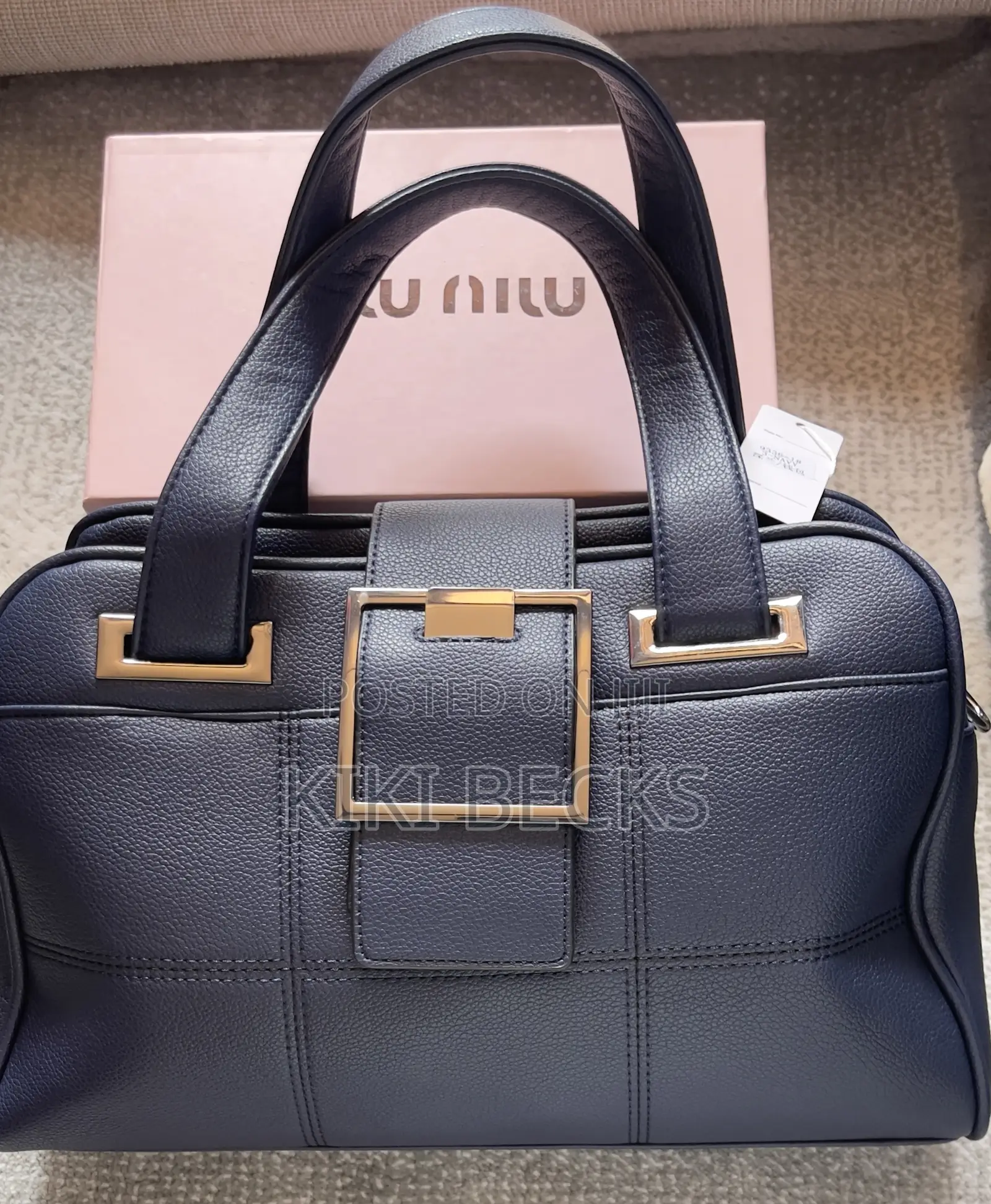 Navy Blue 2 in 1 Set Handbag
