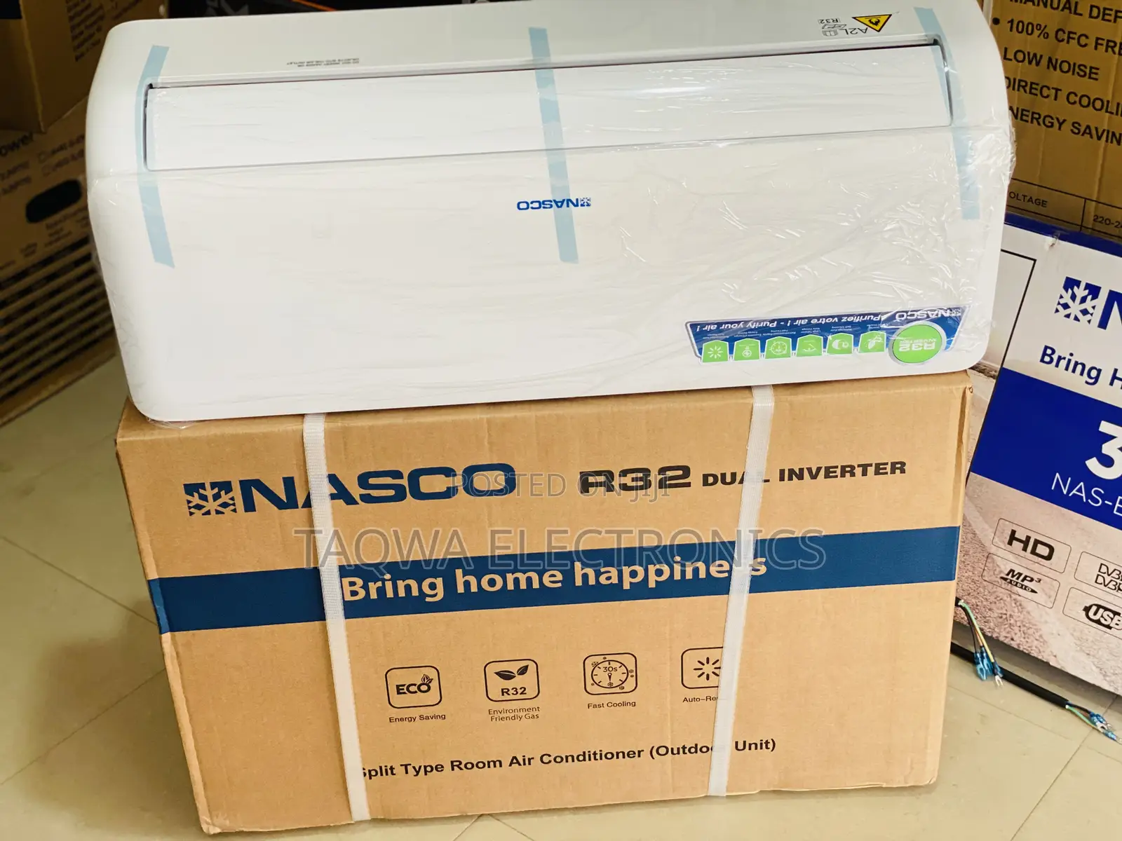 An-Eco Friendly Nasco 1.5hp Dual Inverter R32 Air Conditioner