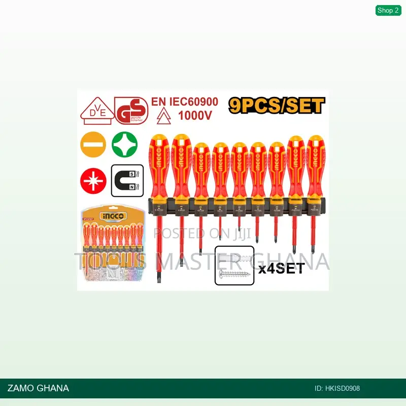 9 PCS Insulated Screwdriver - Hkisd0908