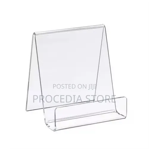 Clear Acrylic Book Display Stand, Rack Tabletop Brochure Holder