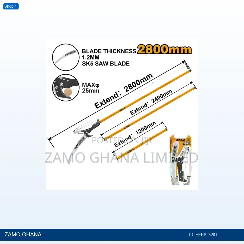Extendable Pole Saw - Heps25281