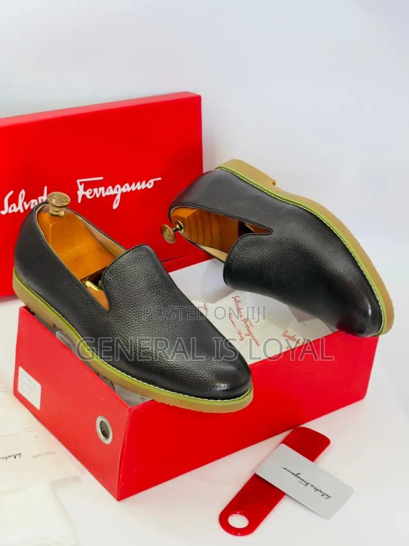 Ferragamo Salvatore Dark Brown Easy Wear Men’S Loafers Shoes