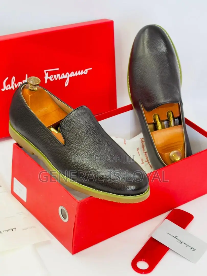 Ferragamo Salvatore Dark Brown Easy Wear Men’S Loafers Shoes