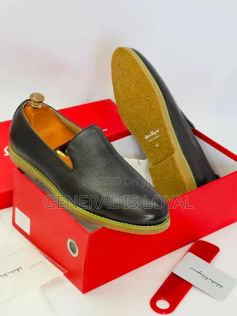 Ferragamo Salvatore Dark Brown Easy Wear Men’S Loafers Shoes
