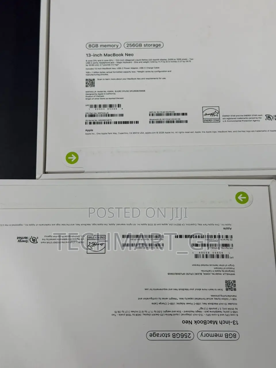 New Laptop Apple MacBook 8GB SSD 256GB