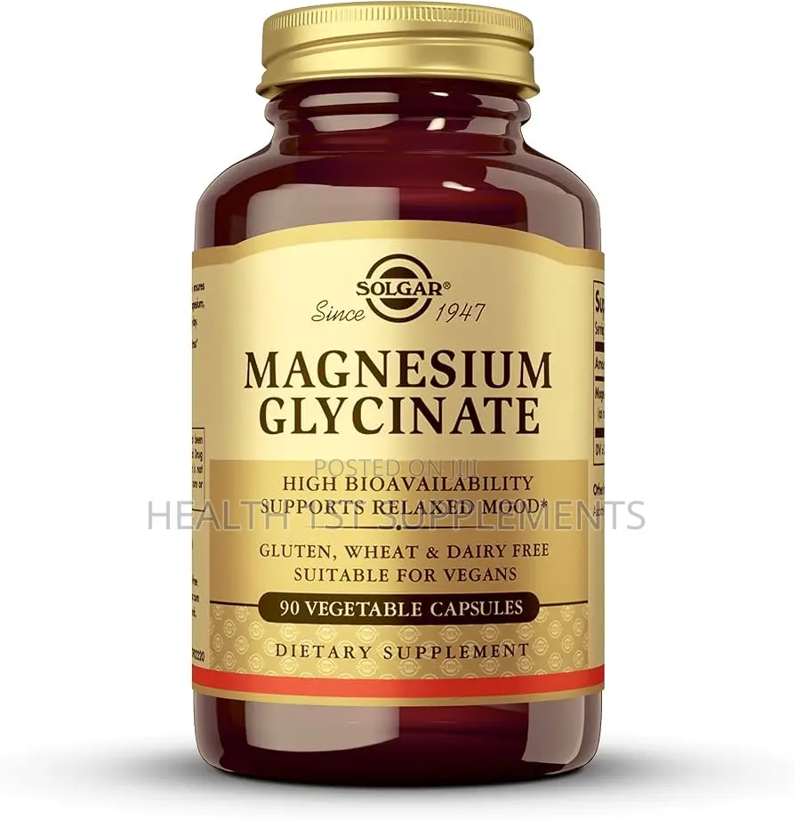 Solgar Magnesium Glycinate, 90 Veg Capsules (120 Mg Per Capsule)