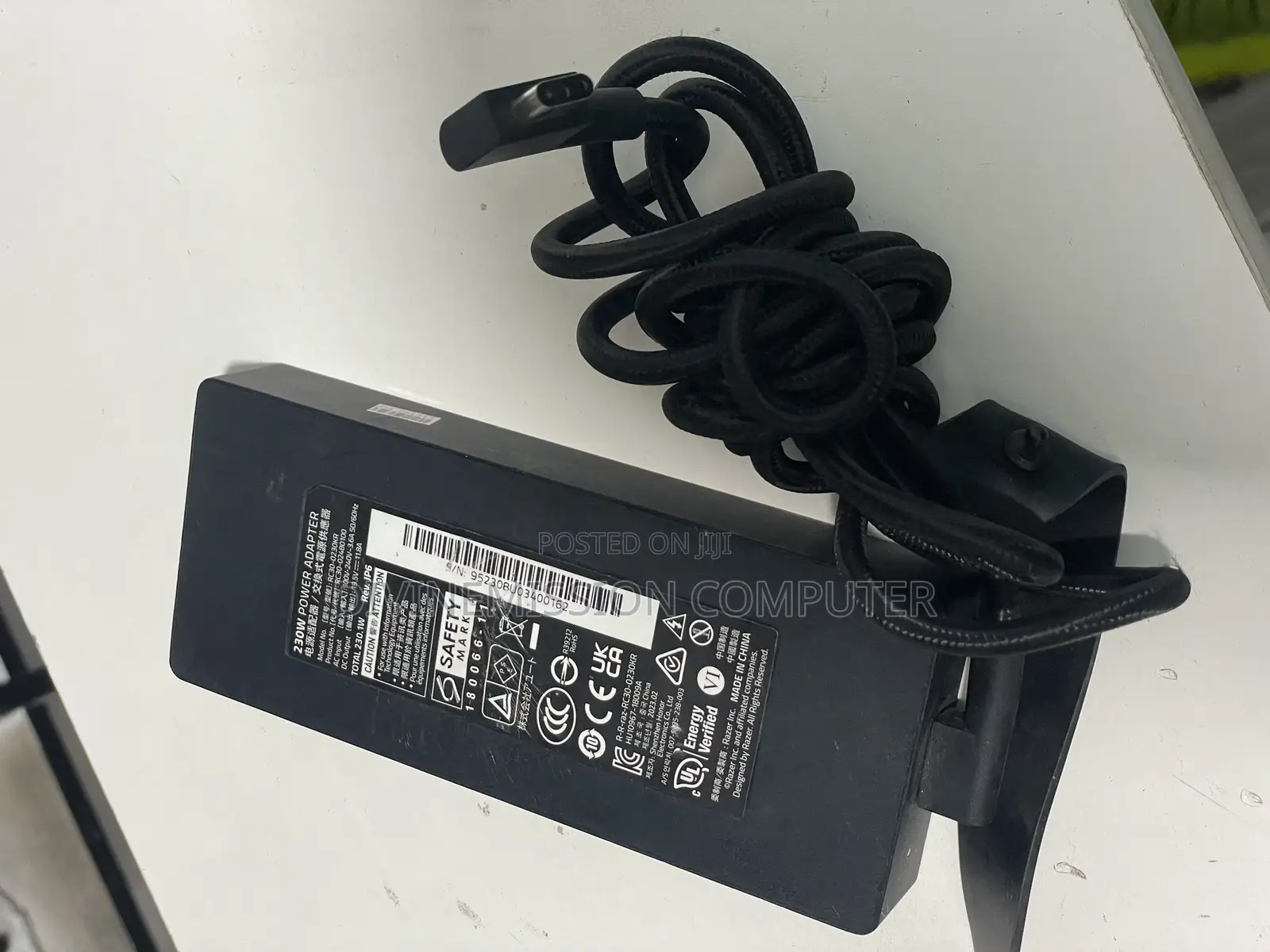 Razor Blade Laptop Ac Charger/Adapter 230w. Uk Used
