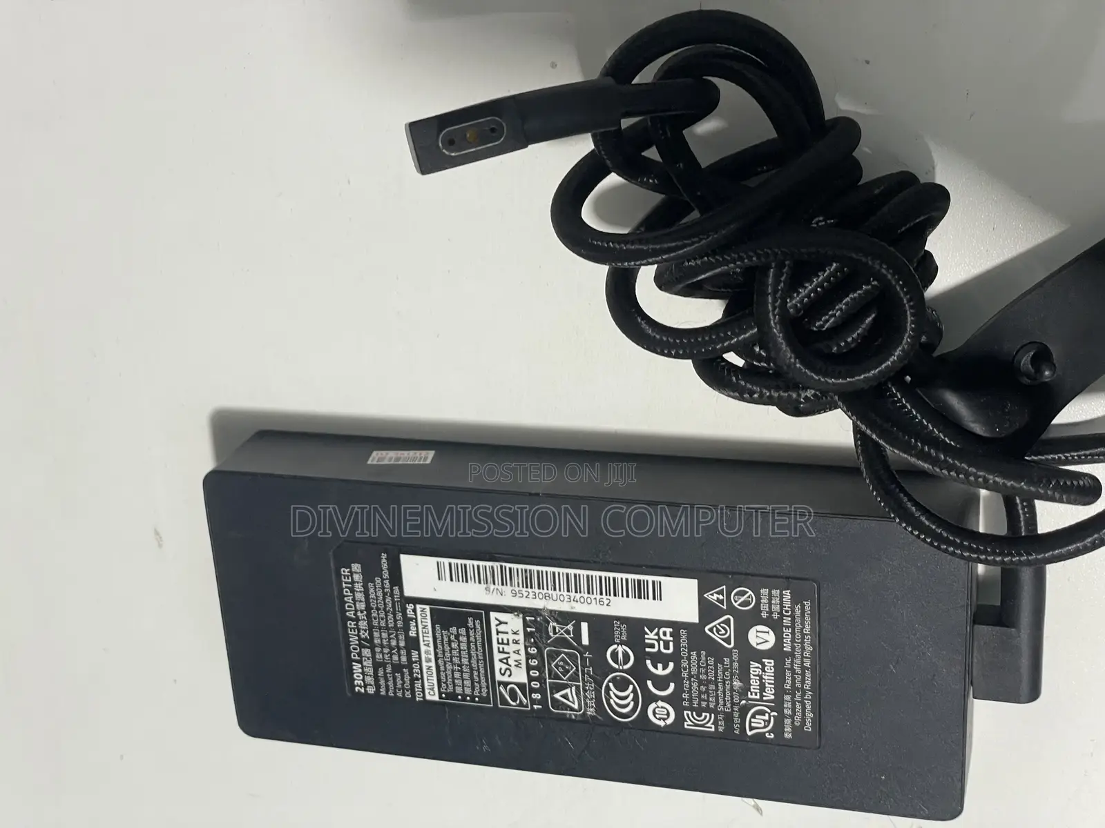 Razor Blade Laptop Ac Charger/Adapter 230w. Uk Used