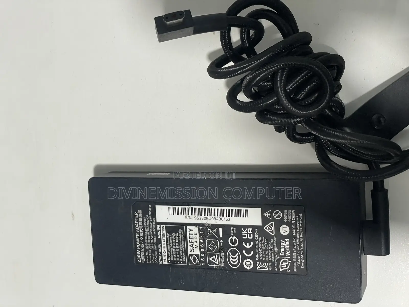 Razor Blade Laptop Ac Charger/Adapter 230w. Uk Used