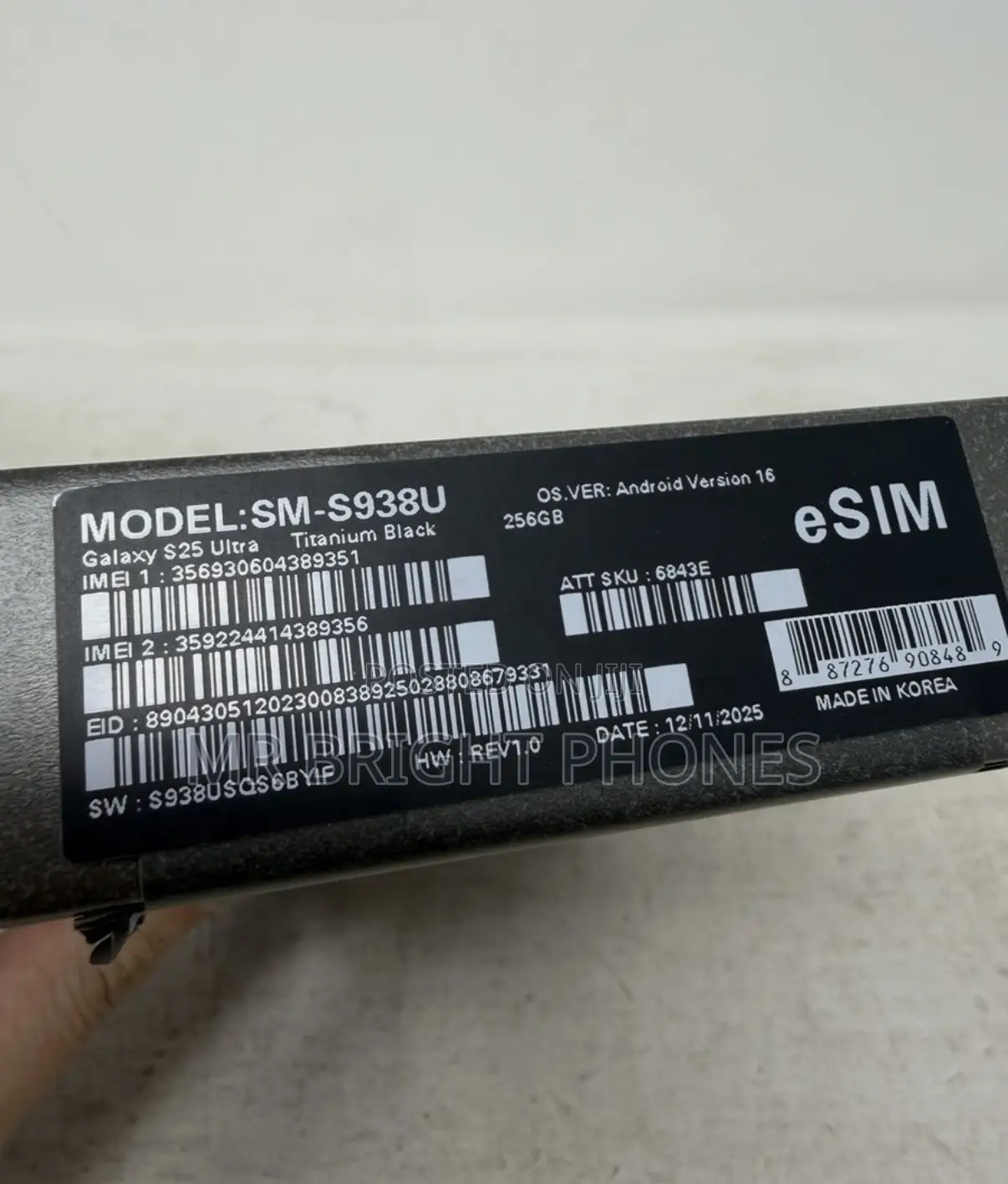 New Samsung Galaxy S25 Ultra 1 TB Black
