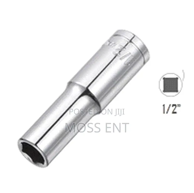 15mm 1/2 Inch Black Drive Socket Long Deep - Abds40015-St003