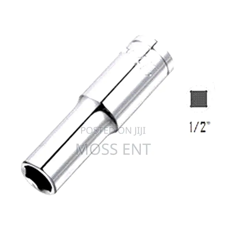 17mm 1/2 Inch Black Drive Socket Long Deep - Abds40017-St003