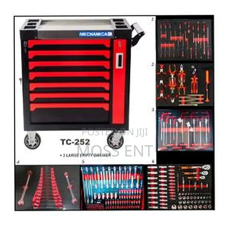 252pcs Tools Cart Trolley With Drawers - Tc-252