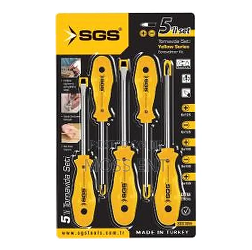 Screw Driver Yellow Series Set 5pcs - Sgs1055