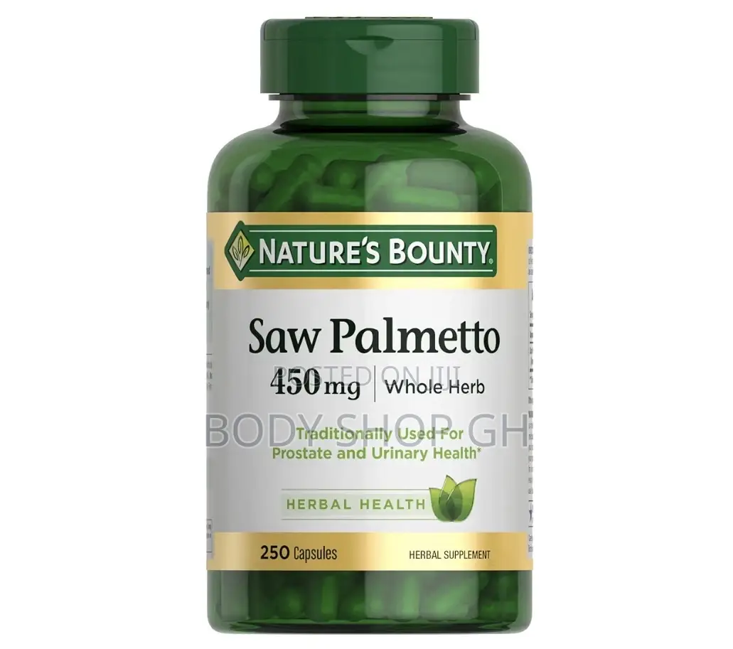 250 Caps Saw Palmetto Supplement for Prostate, Hair and Urinary Health