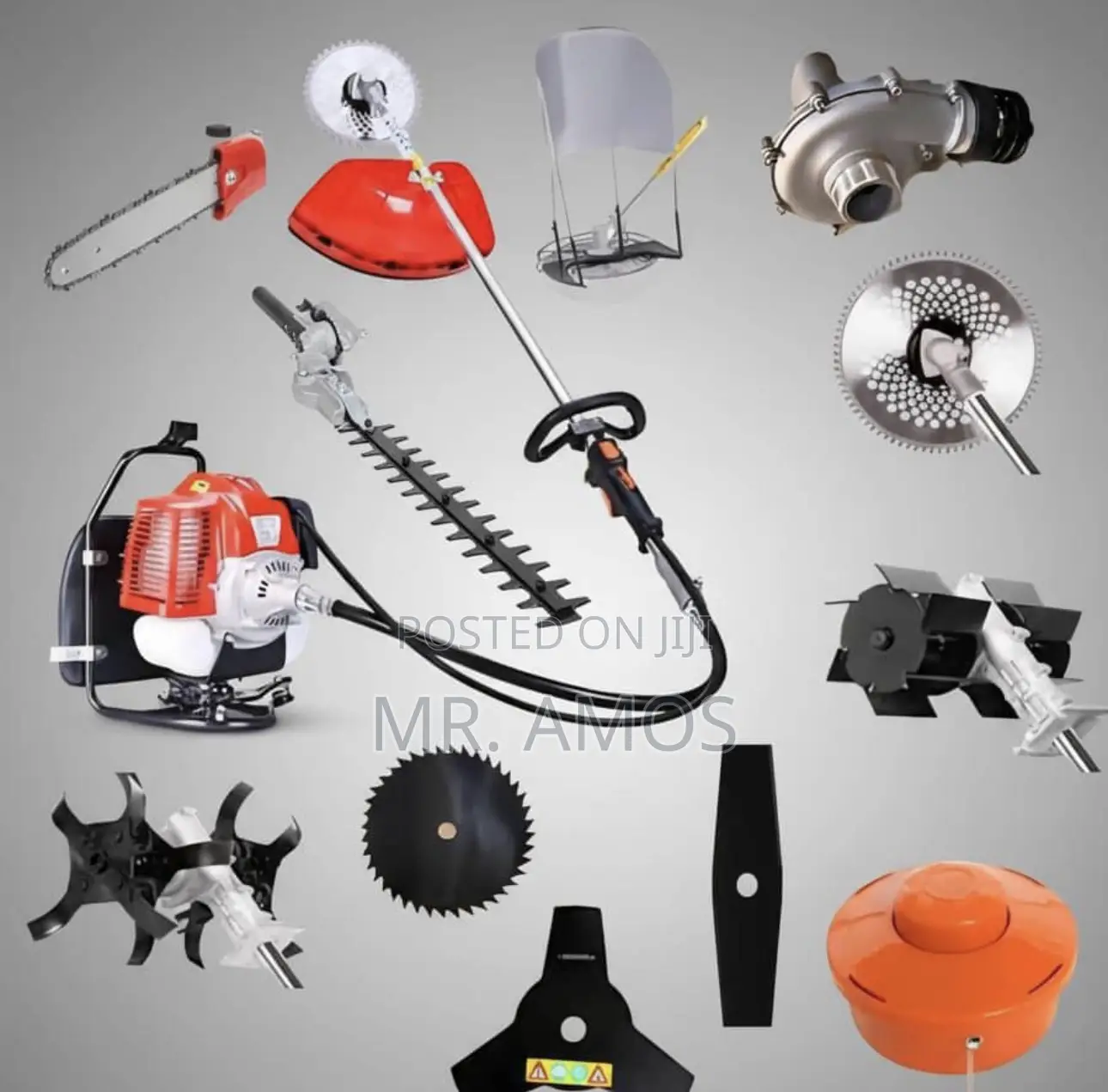 Commercial 4 Stroke Multitool Brush Cutter With Various Accessories