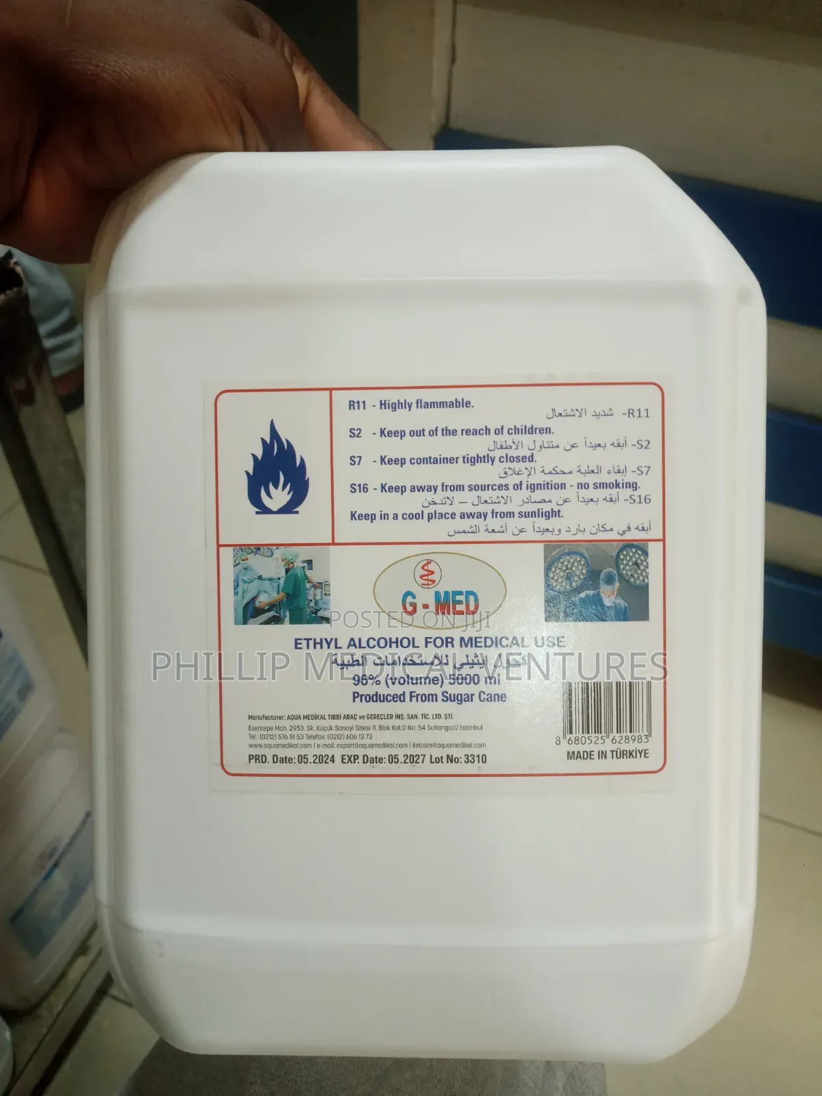 Ethanol 5ltrs (96% Volume)