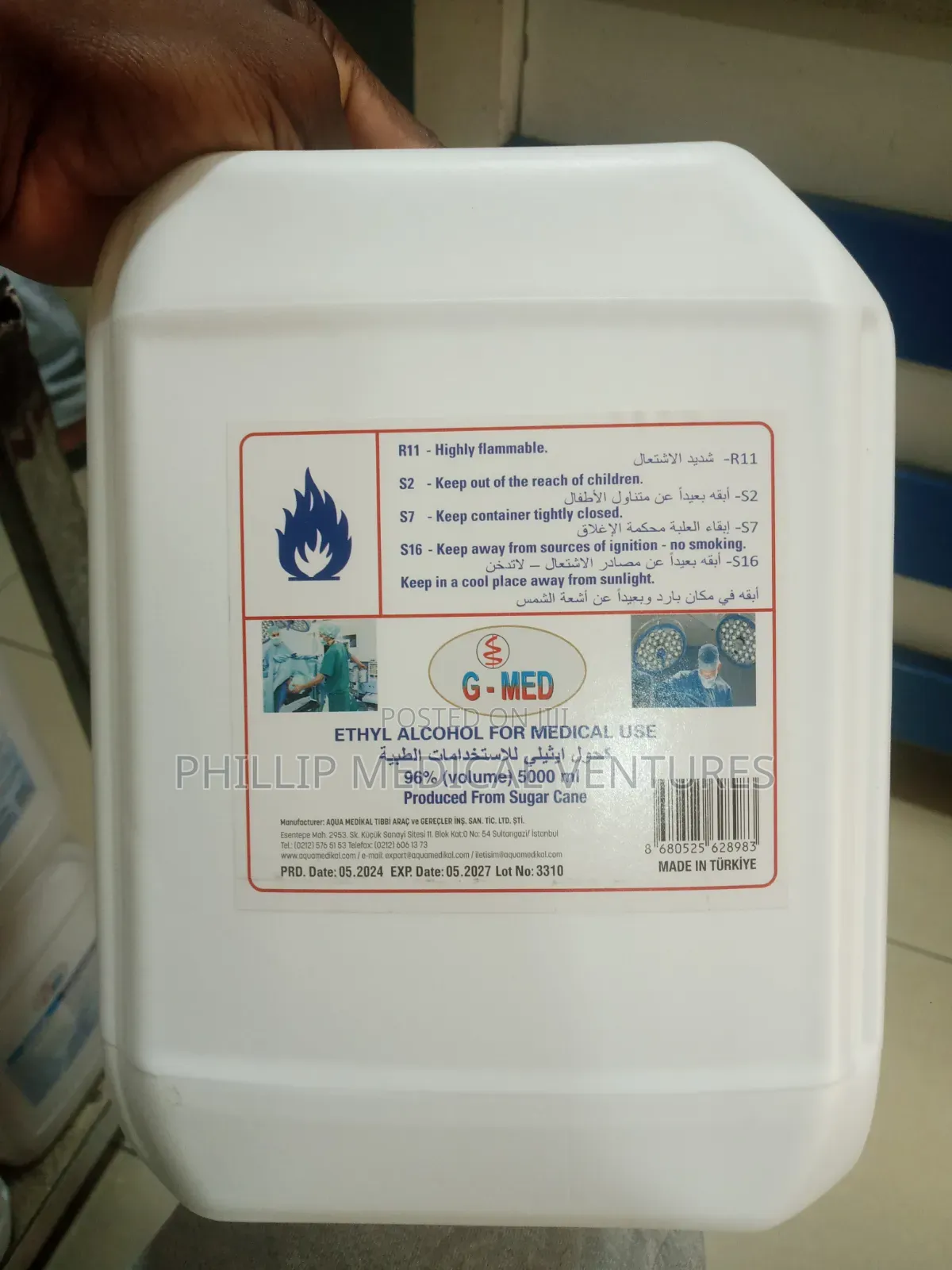 Ethanol 5ltrs (96% Volume)