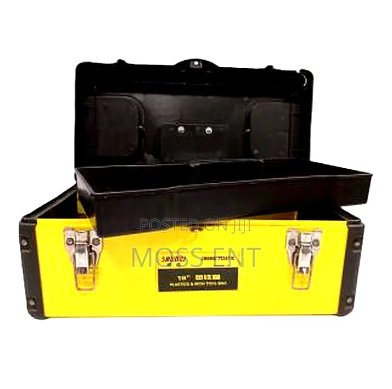 Steel Tools Box 40x50x18cm Black / Yellow 17inch - H