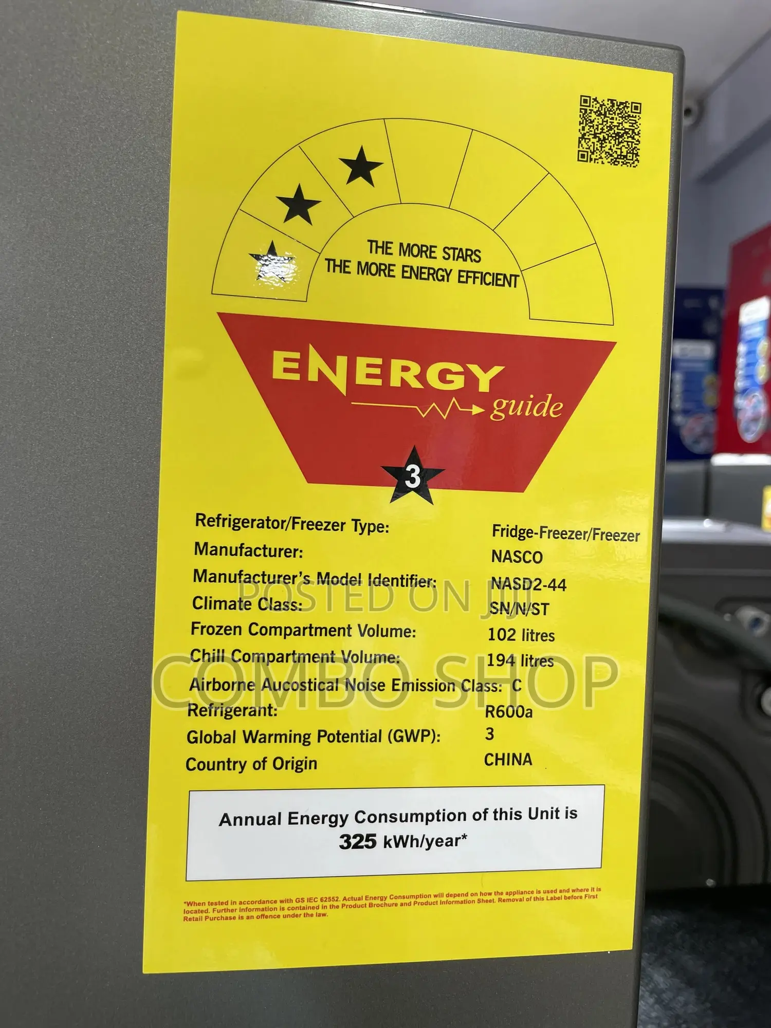Nasco 296l Fridge