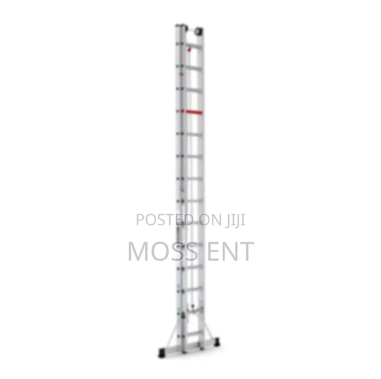 Cm 2x17 Rope Pulley Double Ladder With Wheel Alu - Cm-M10010
