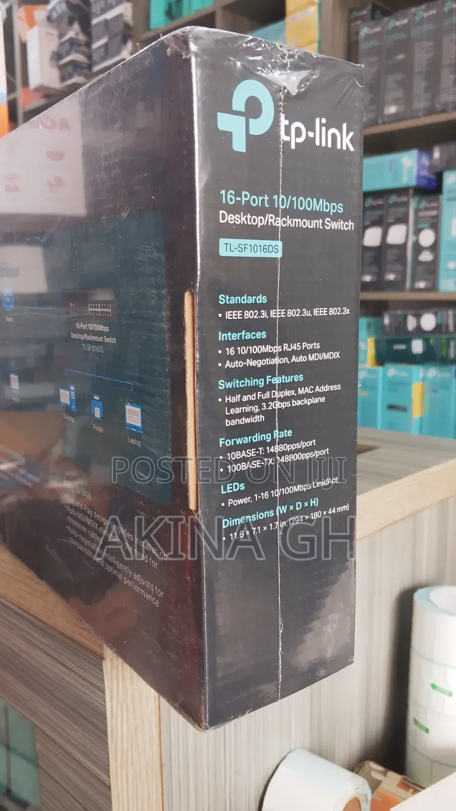 16 Port 10/100 Desktop/Rackmount Switch (Tl-Sf1016ds)