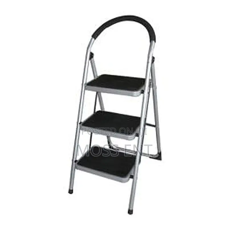 3 Steps Foldable Ladder Steel Black - Ly603