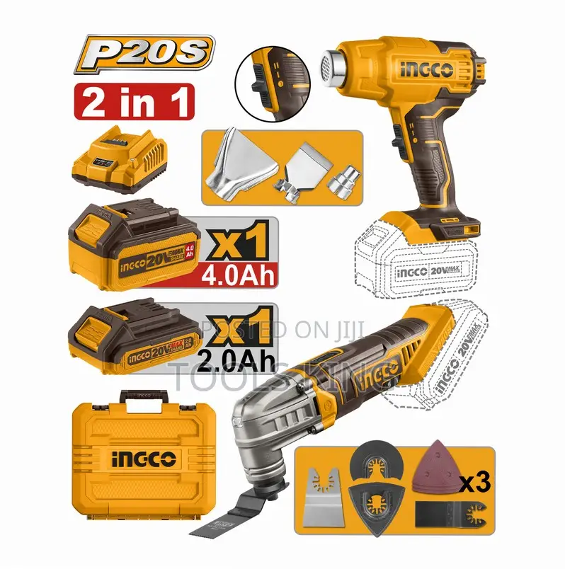 Cordless 2 PCS Combo Kit Heat Gun Multi Tool - Cosli230703