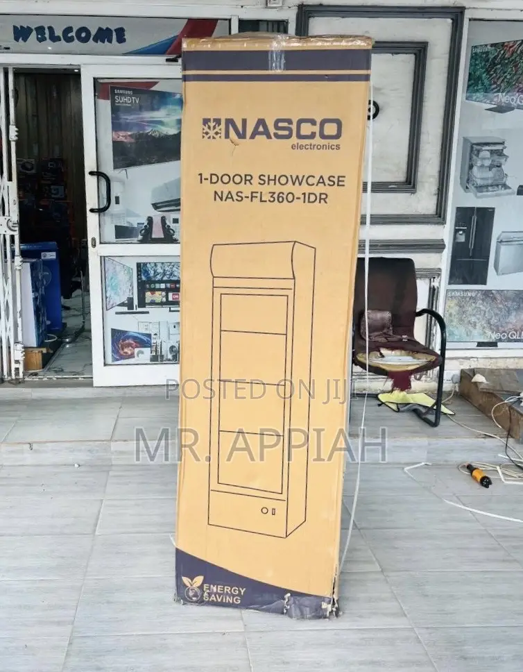 Authentic Nasco Single Door Display Fridge(Nas-Fl360-1dr-1)Glass Door