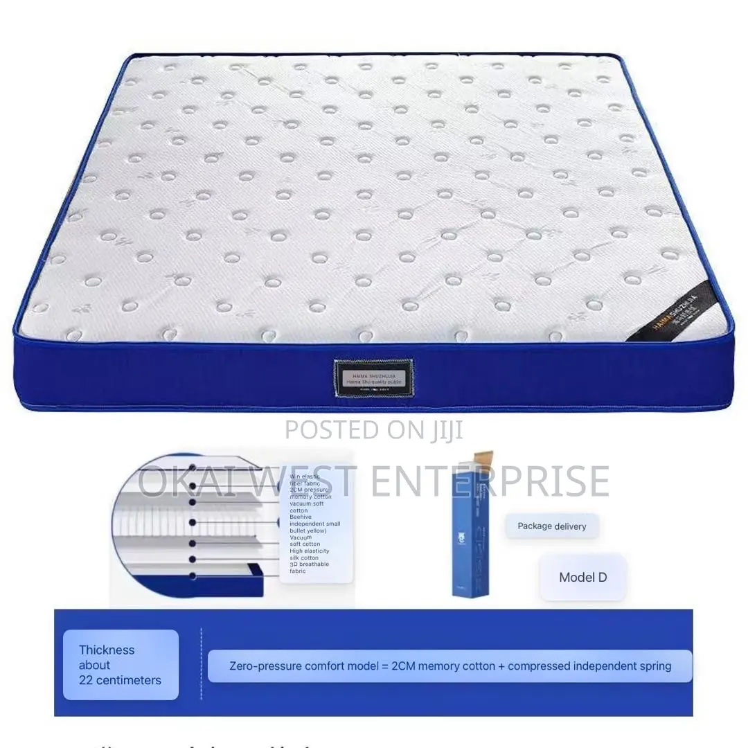 Premium 22cm Pocket Spring Mattress – Roll Box Compressed for Ease