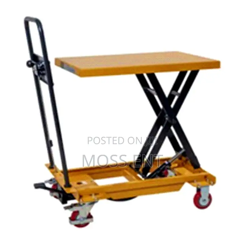150kg Lifting Table Hydraulic 700x450x30mm 0.72m Yellow - R-Lt-150