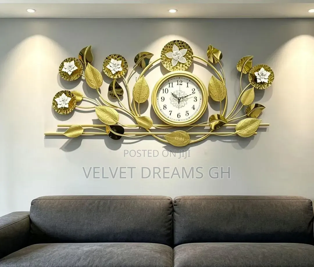 Luxury Floral Metallic Wall Clock Decor Alternative Titles