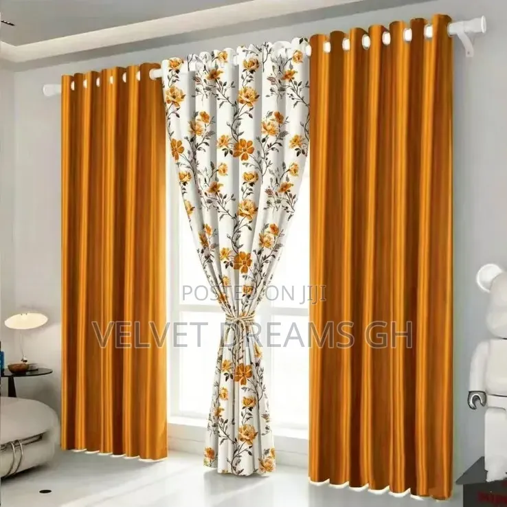 3in1 Luxurious Curtain Set Elegant Home Window Drapes
