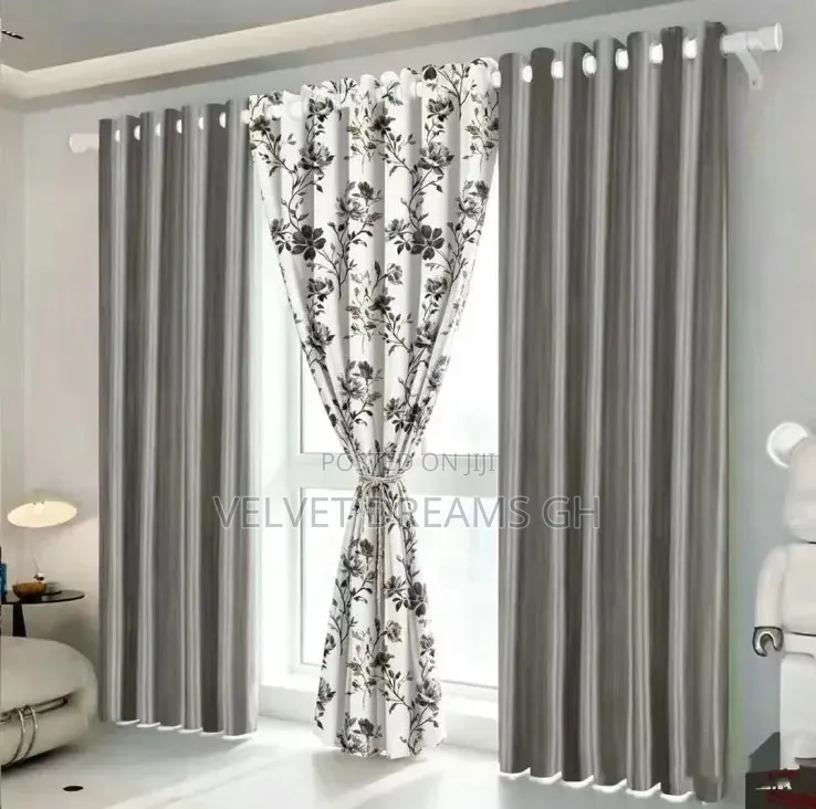 3in1 Luxurious Curtain Set Elegant Home Window Drapes