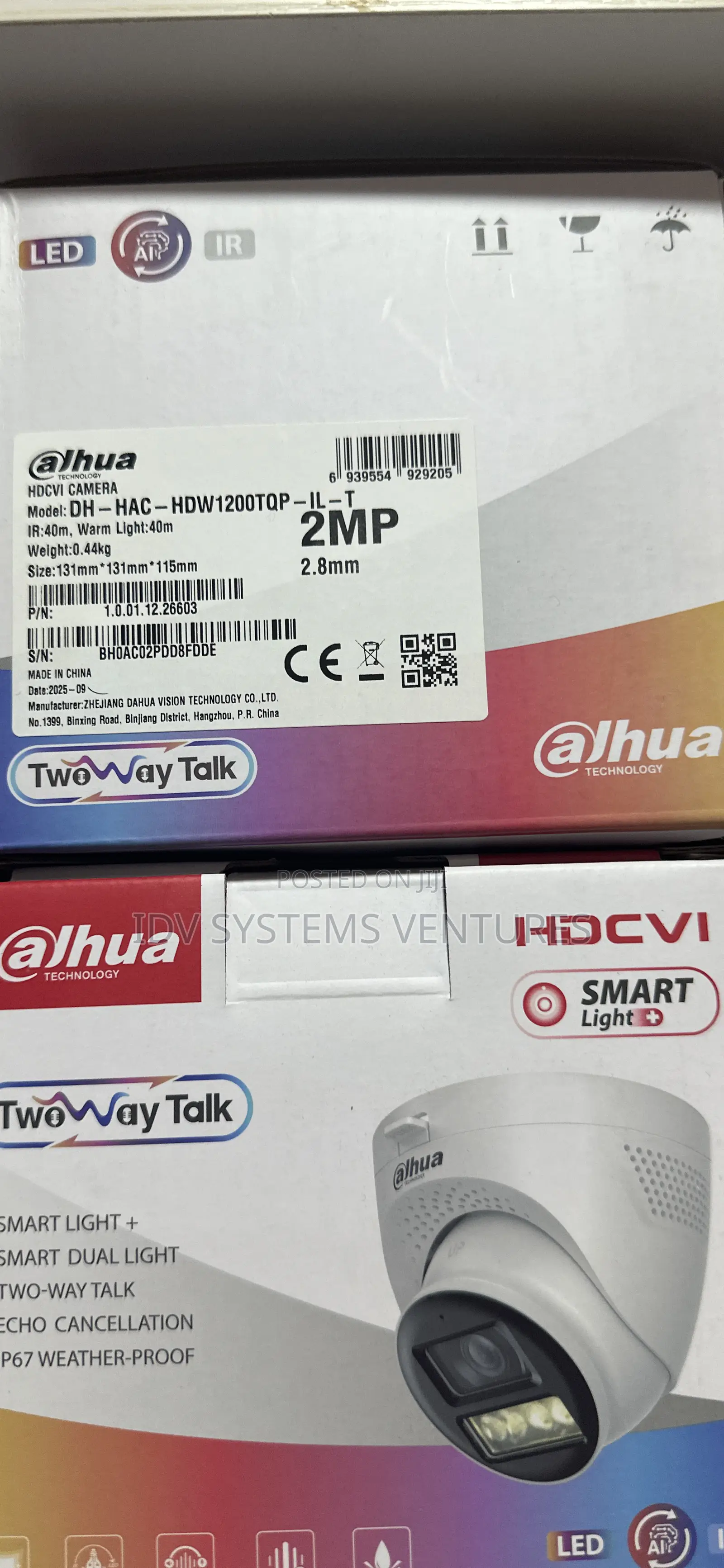 Hac-Hdw1200tq-Il-T 2mp Smart Dual Light Hdcvi Two-Way Talk Fixed-Focal