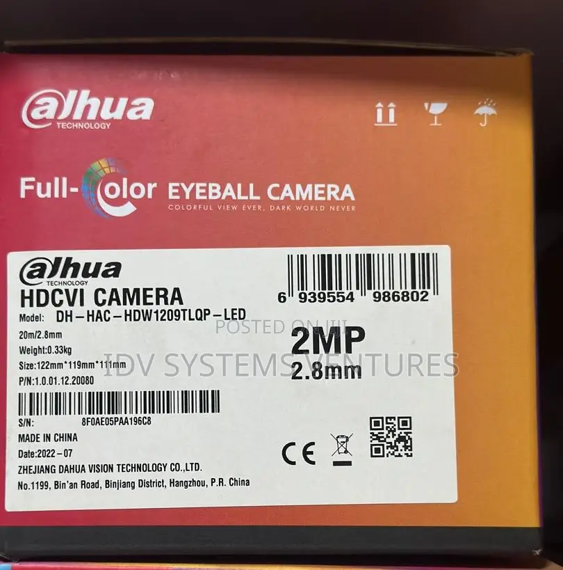 Dh-hac-hdw1209tlq-led 2mp Full-color Hdcvi Quick-to-install Eyeball