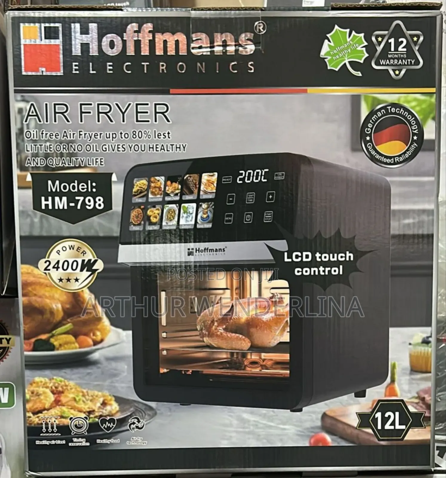 Hoffmans Digital Air Fryer 12 Liters
