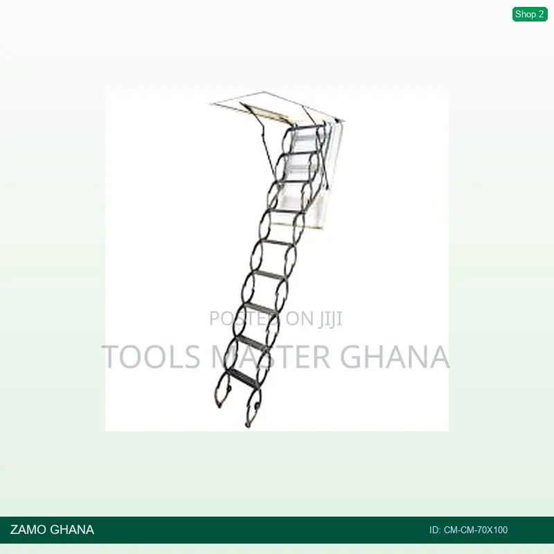 Cm 11 Steps Steel Scissors Loft Ladder 70x100cm 2.8m - Cm-Cm-70x100