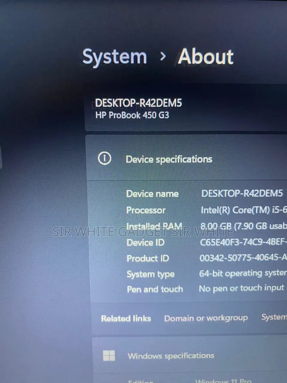 Laptop HP ProBook 430 G3 8GB Intel Core i5 SSD 256GB