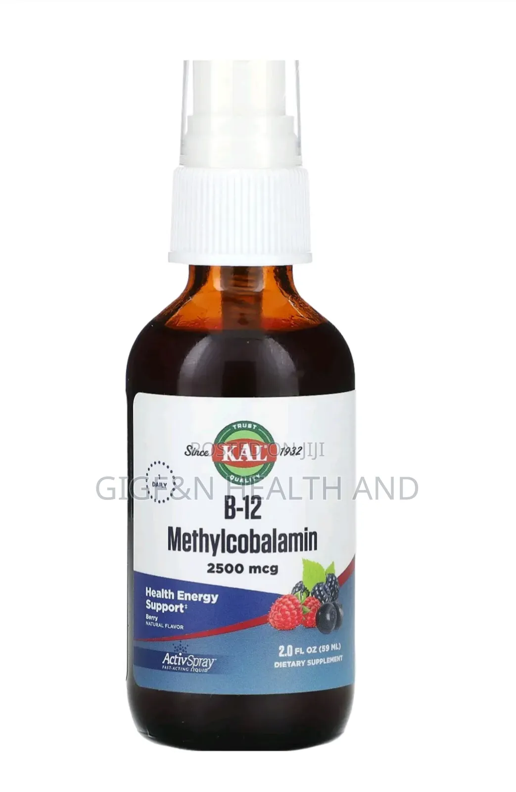 B12, Methylcobalamin, Berry, 2500mcg, 59ml- 2027 June Expiry