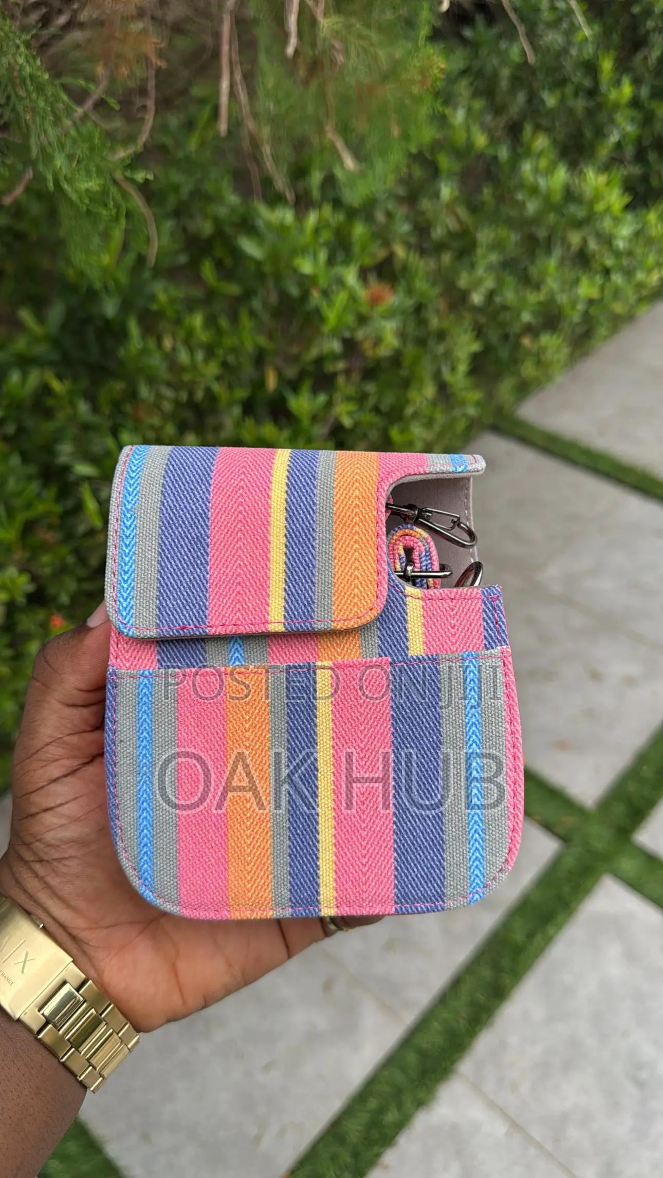 Instax Mini 12 Detachable Leather Case - Woolen Fabric Design