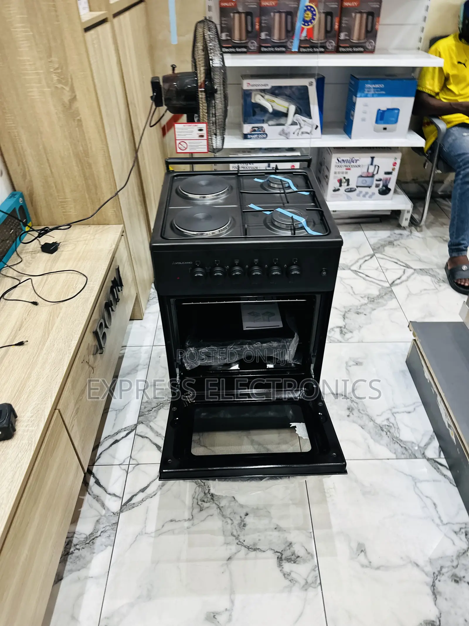 Text Us Fir Your Volcano Gas Electric Cooker 2-2 Stove Oven Black