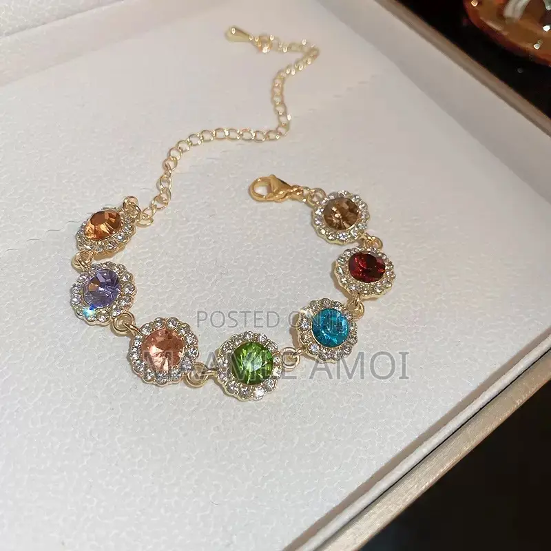 Mixed Color Golden Zircon Bracelet