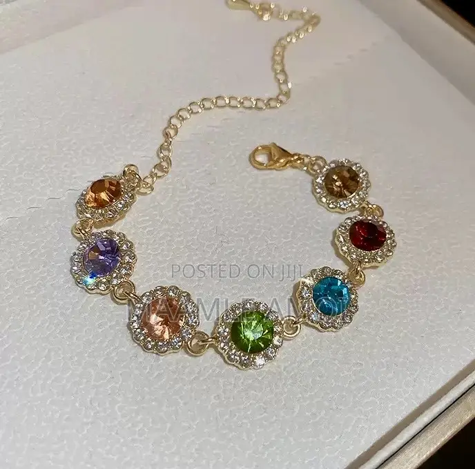 Mixed Color Golden Zircon Bracelet