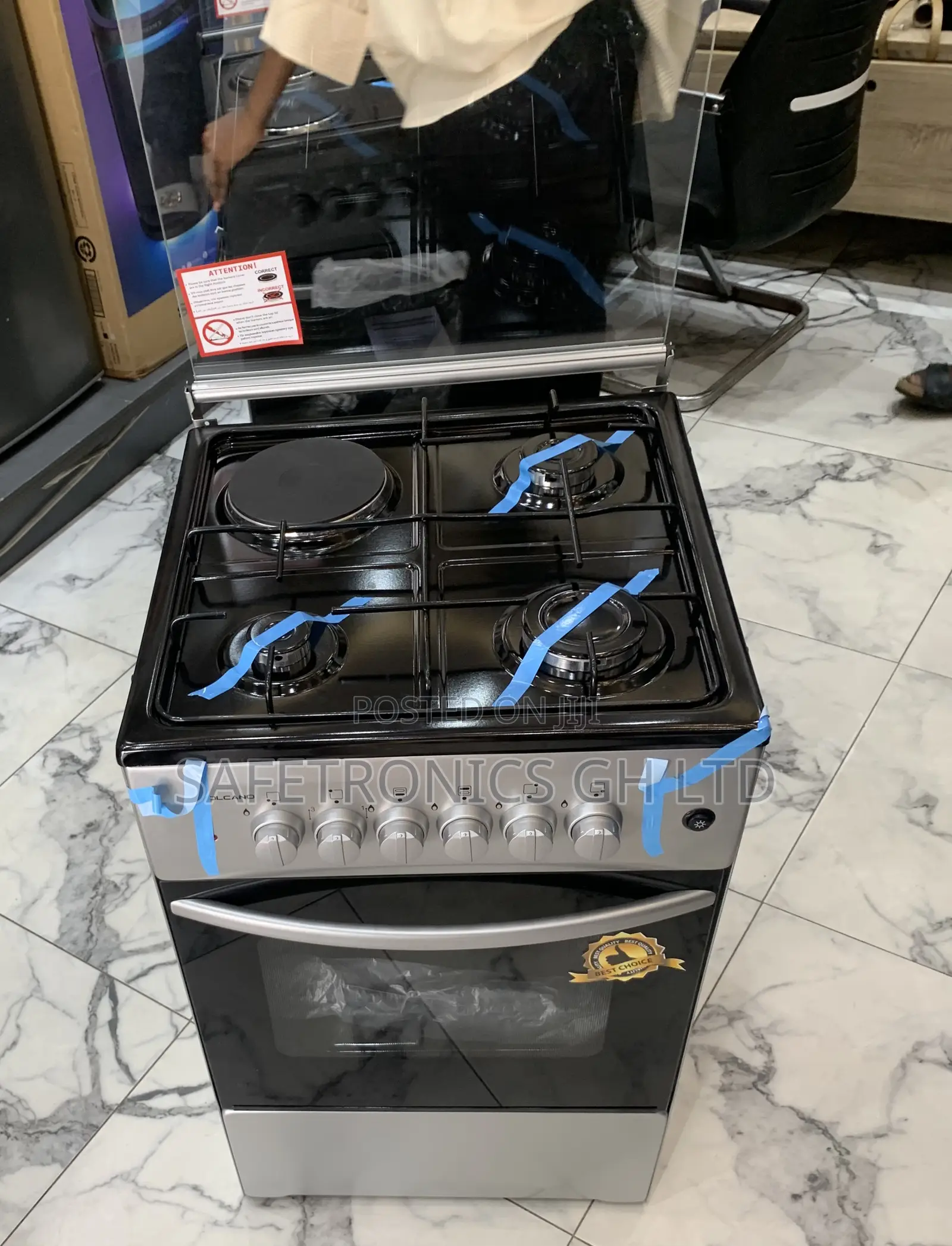 Zealous Sliver Volcano 50x50 Cooker - 3 Gas.1 Electric