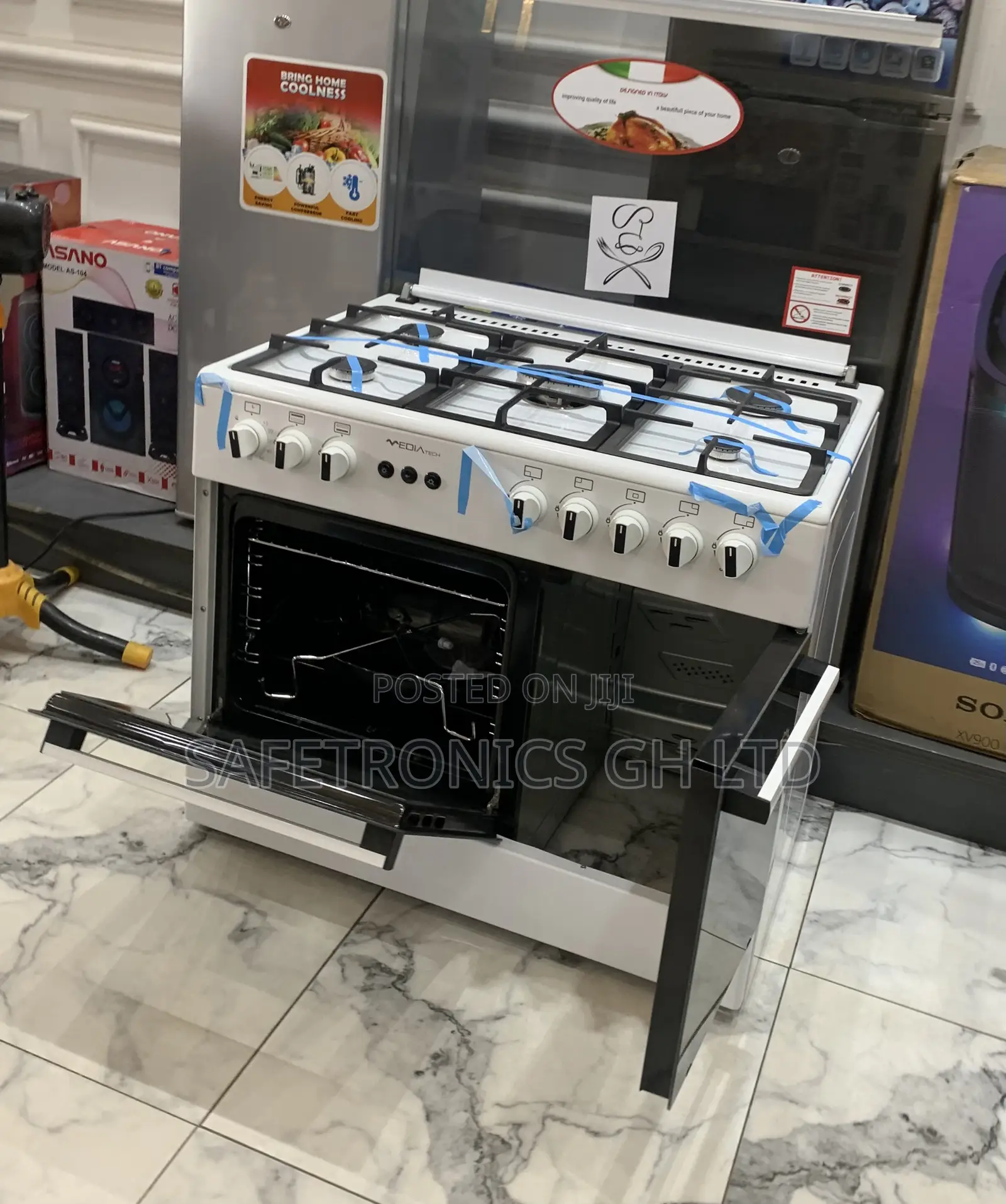 Text/Call Mediatech 60x90 White Gas Cooker