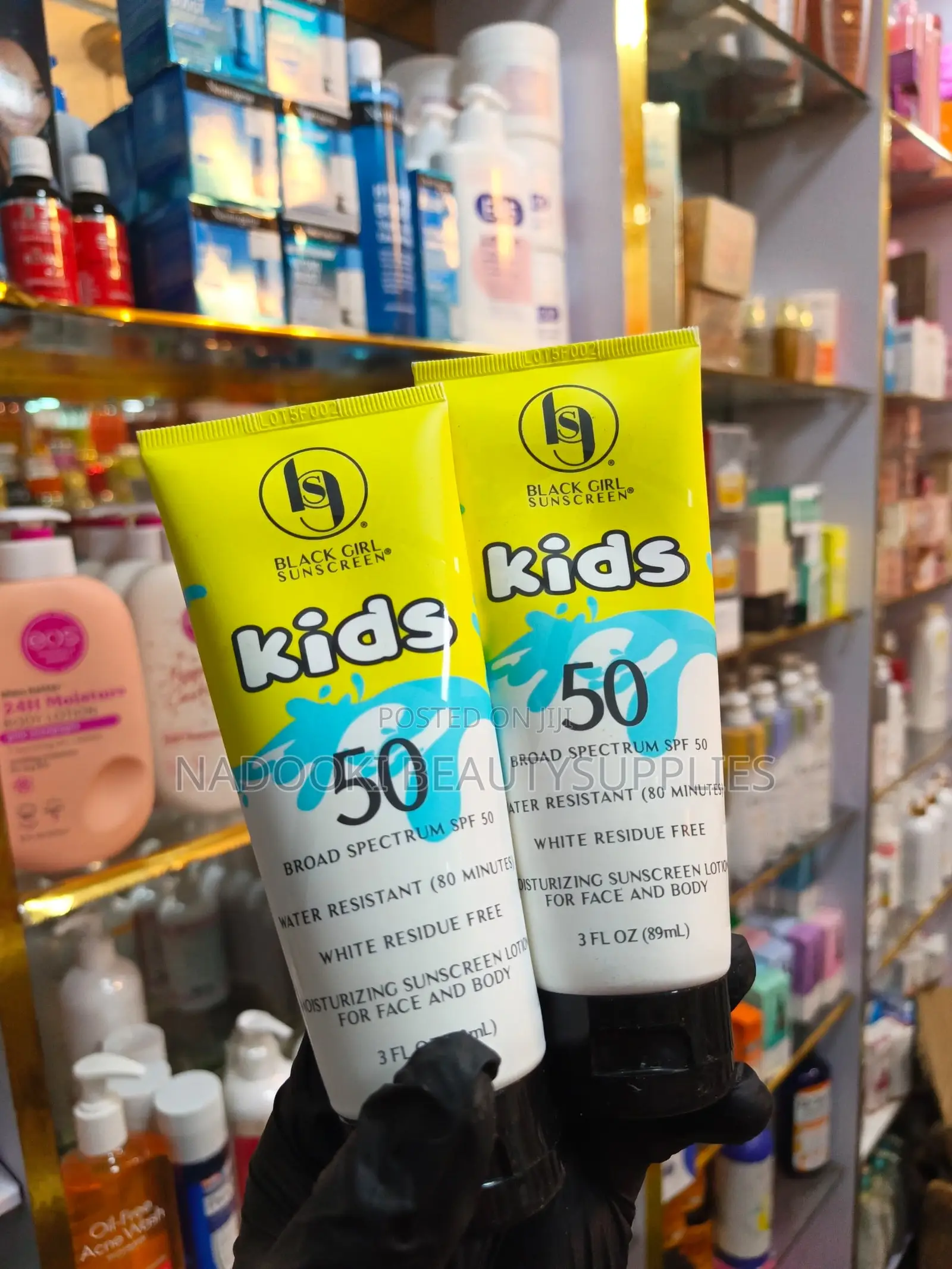 Black Girls Kids Sunscreen 50