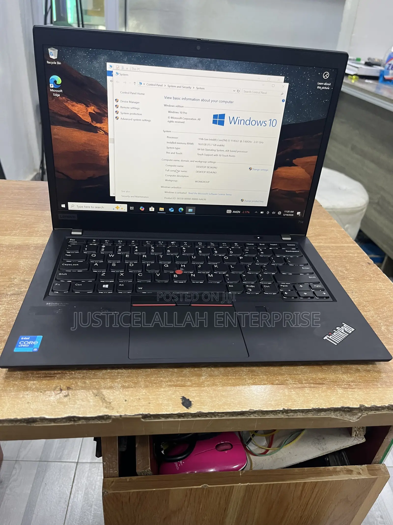 Laptop Lenovo ThinkPad T14 16GB Intel Core i5 SSD 512GB